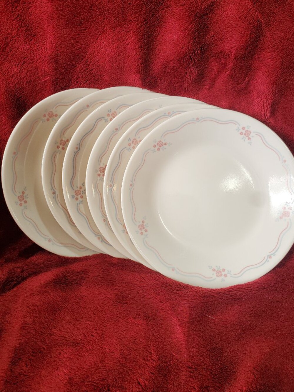 Corelle Corning English Breakfast 6.75" Bread Dessert Plates Set of 6 Excellent